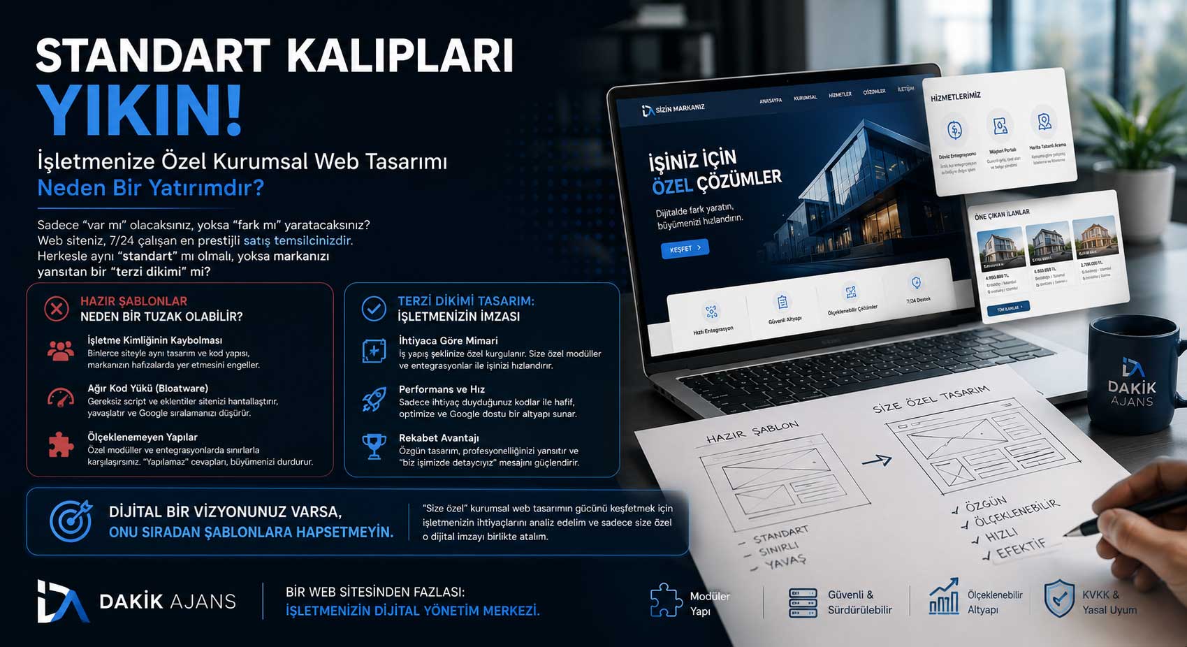 Standart Kalıpları Yıkın: İşletmenize Özel Kurumsal Web Tasarımı Neden Bir Yatırımdır?